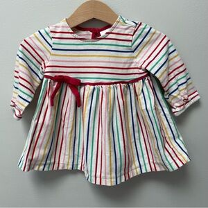 Hanna Andersson rainbow stripe long sleeve twirl dress